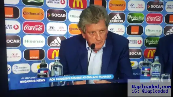 England’s Coach Roy Hodgson Resigns Following England’s Defeat By Iceland At Euro 2016